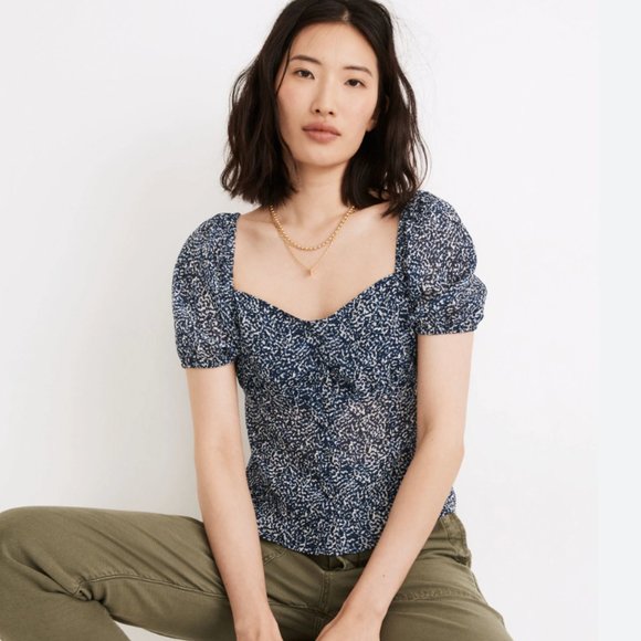 Madewell Tops - Madewell Sheer Sweetheart Blouse